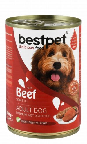 Bestpet Wet Food Chunks with Beef in Gravy for Adult Dogs 400gr