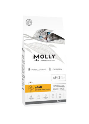 Molly Hairball Control Adult Chicken & Anchovy 2 Kg
