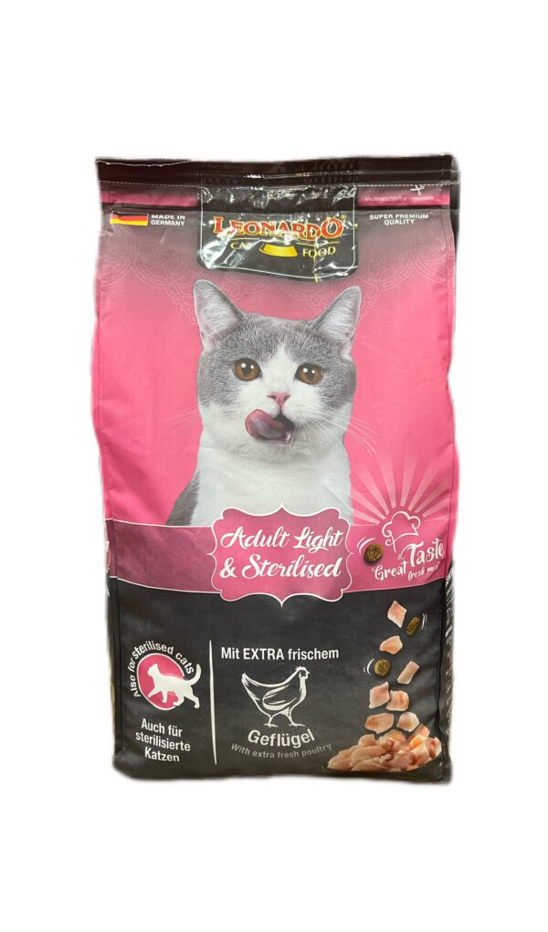 Leonardo Dry Food With Poultry For Light Adult & Sterilized Cats 1,8 Kg
