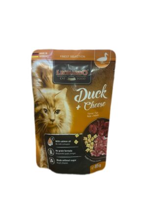 Leonardo Wet Food With Cheese &  Duck For Adult Cats 85 gr