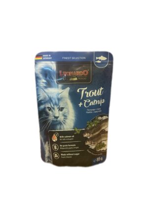 Leonardo Wet Food With Catnip & Trout For Adult Cats 85 gr