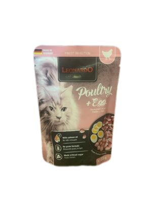 Leonardo Wet Food With Eggs & Poultry For Adult Cats 85  gr