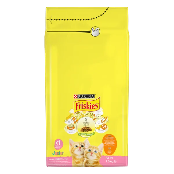 Purina Friskies Kitten Food with Chicken, Milk & Veggies - Dry Food (1.5kg)