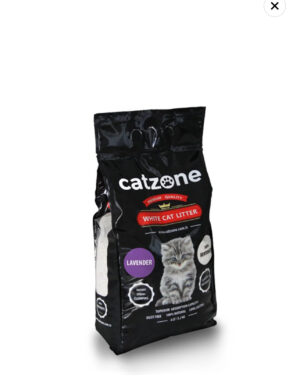 Catzone White Bentonite Clumping Cat Litter Lavender Scent 5 kg