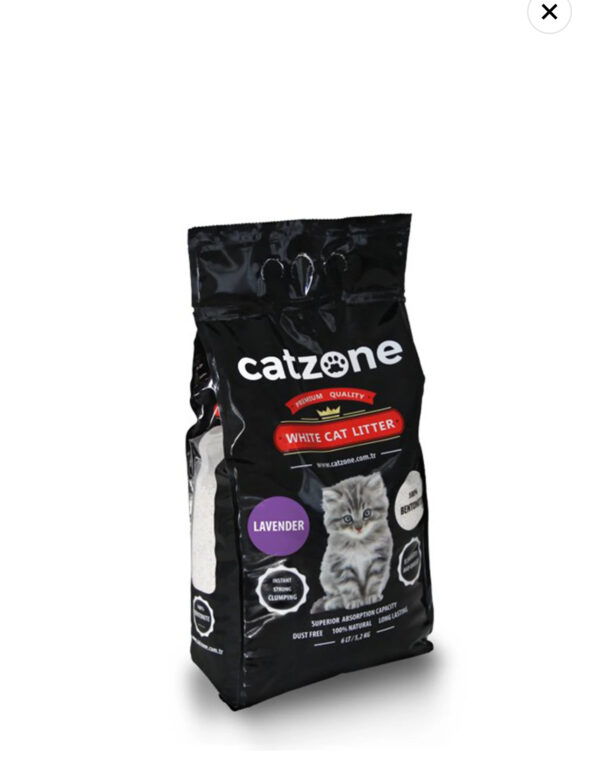 Catzone White Bentonite Clumping Cat Litter Lavender Scent 20 kg