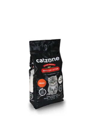 Catzone White Bentonite Clumping Cat Litter Orange Scent 20 Kg