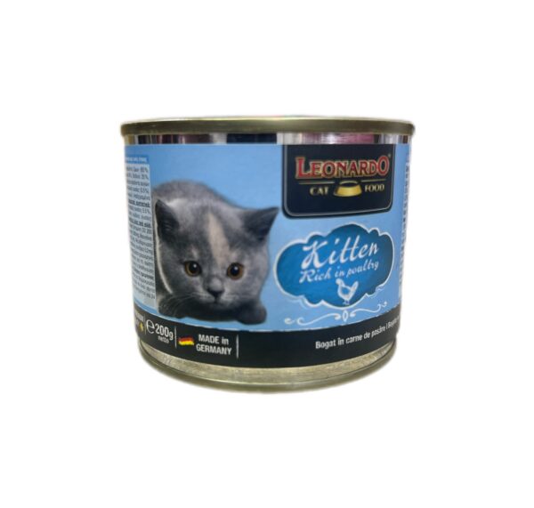 Leonardo Wet Food with Chicken for Kitten Cats  200 gr