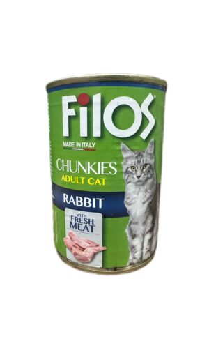 Filos Chunks Rabbit Wet Cat Food 405gr